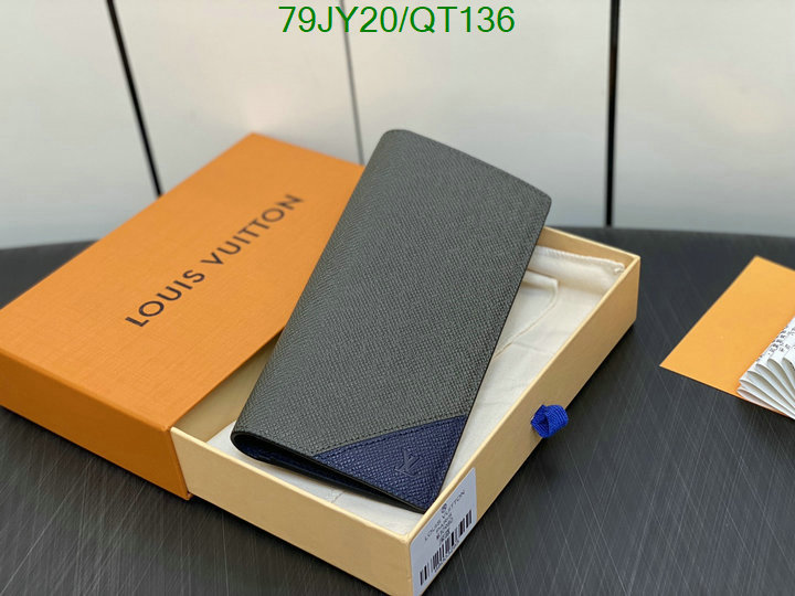 5A quality leather replica LV wallet Code: QT136