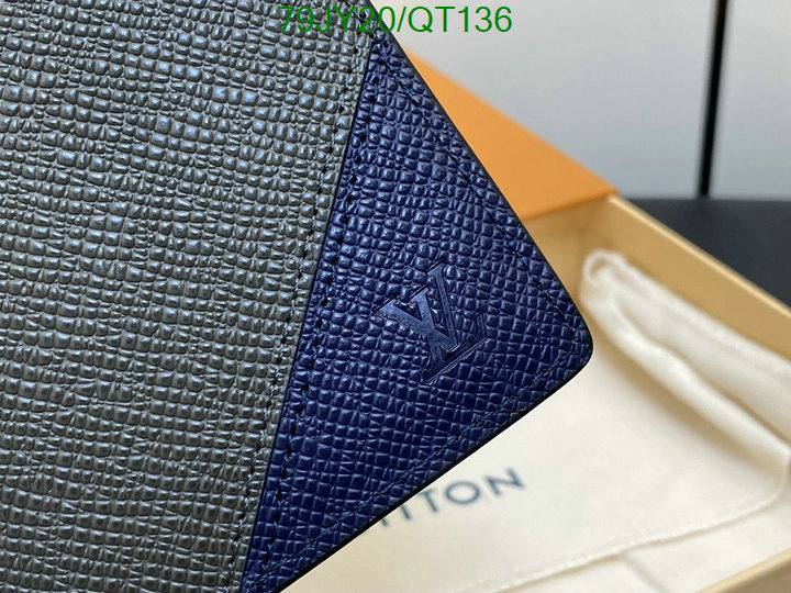 5A quality leather replica LV wallet Code: QT136