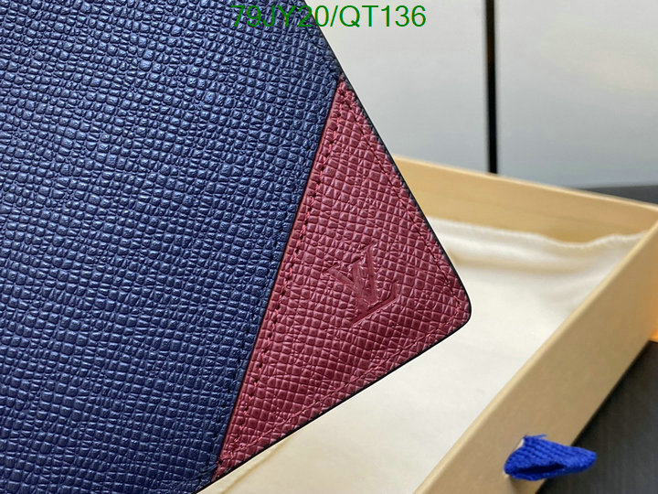 5A quality leather replica LV wallet Code: QT136