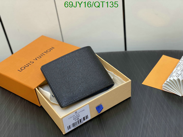 5A quality leather replica LV wallet Code: QT135