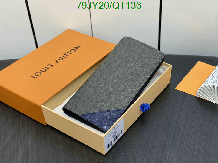 5A quality leather replica LV wallet Code: QT136