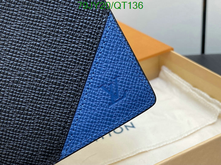 5A quality leather replica LV wallet Code: QT136