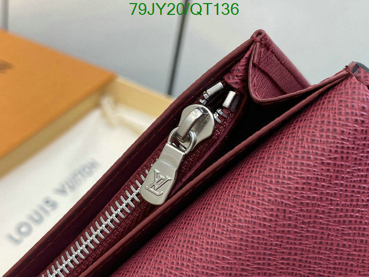 5A quality leather replica LV wallet Code: QT136