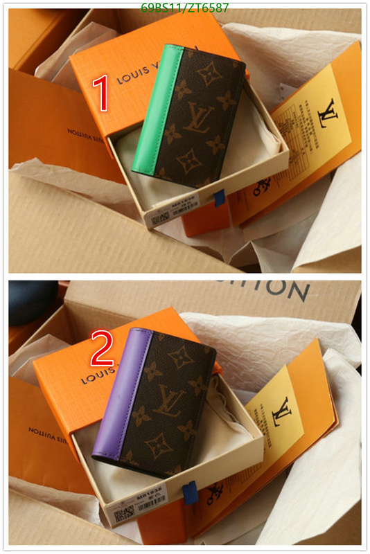 LV Bags-(Mirror)-Wallet-,Code: ZT6587,$: 69USD