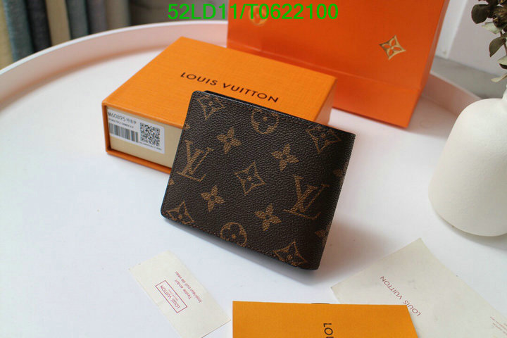 LV Bags-(Mirror)-Wallet-,Code: T0622100,$: 52USD