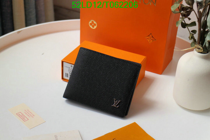 LV Bags-(Mirror)-Wallet-,Code: T062206,$: 52USD
