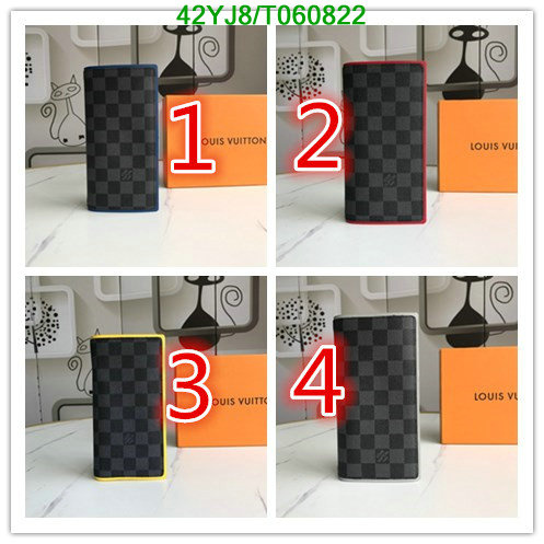 LV Bags-(4A)-Wallet-,Code: T060822,$: 42USD