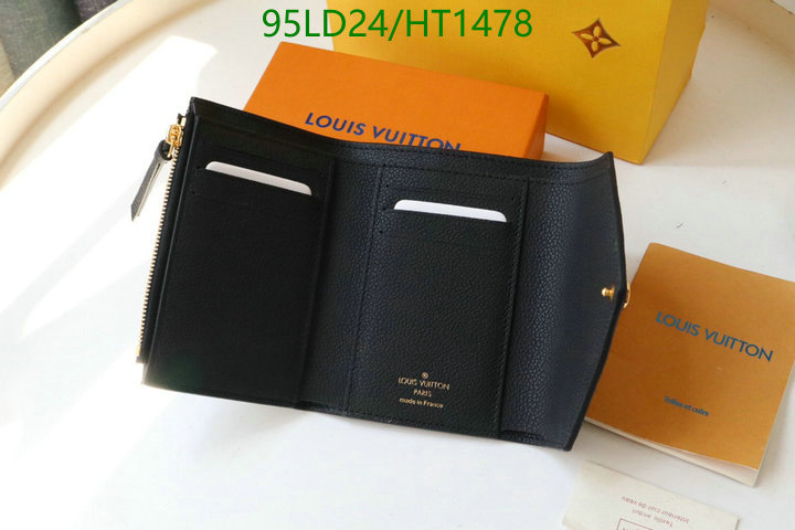 LV Bags-(Mirror)-Wallet-,Code: HT1478,$: 95USD