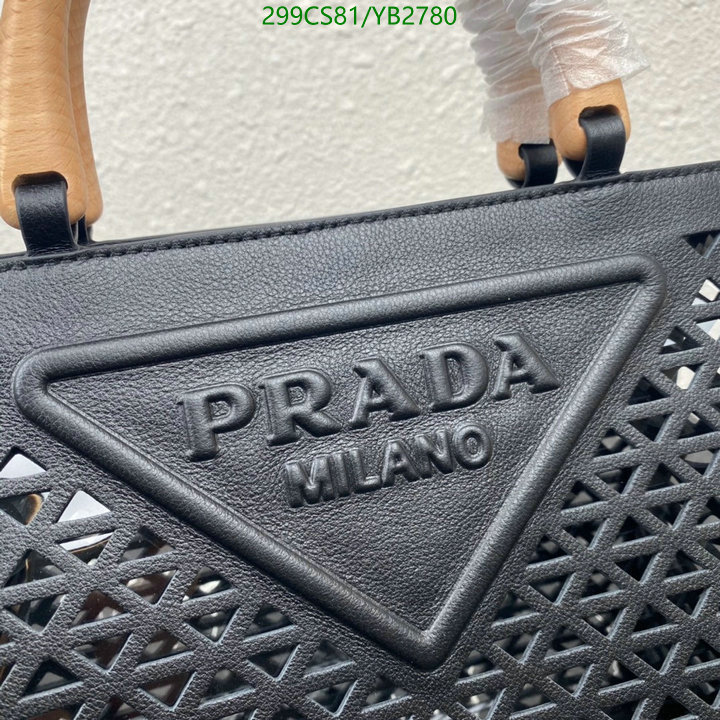 Prada Bag-(Mirror)-Handbag-,Code: YB2780,$: 299USD