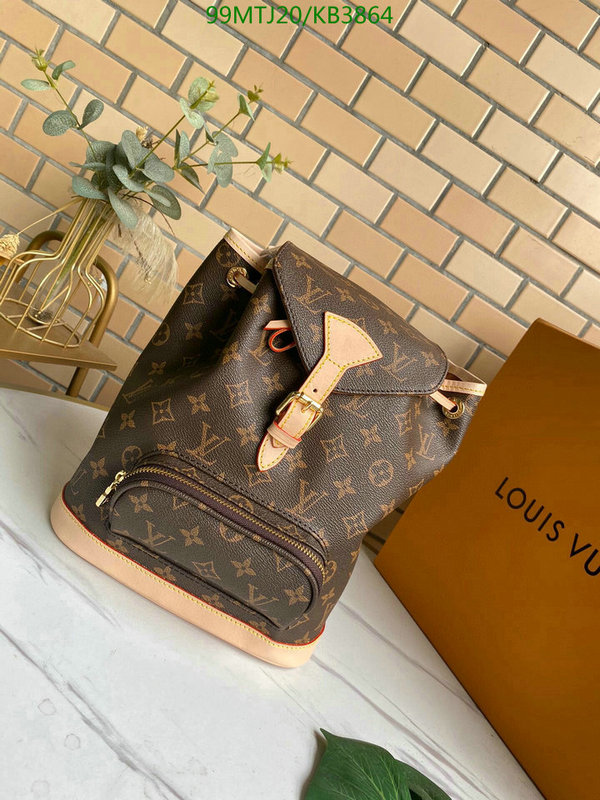 LV Bags-(4A)-Backpack-,Code: KB3864,$: 99USD