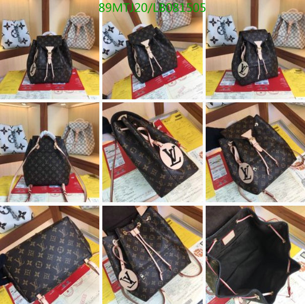 LV Bags-(4A)-Backpack-,Code: LB081505,$: 89USD