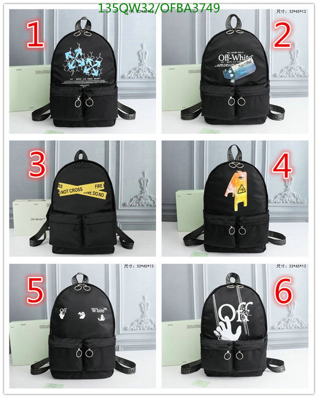 Off-White Bag-(Mirror)-Backpack-,Code: OFBA3749,$: 135USD