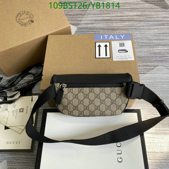 Gucci Bag-(Mirror)-Belt Bag-Chest Bag--,Code: YB1814,$: 109USD