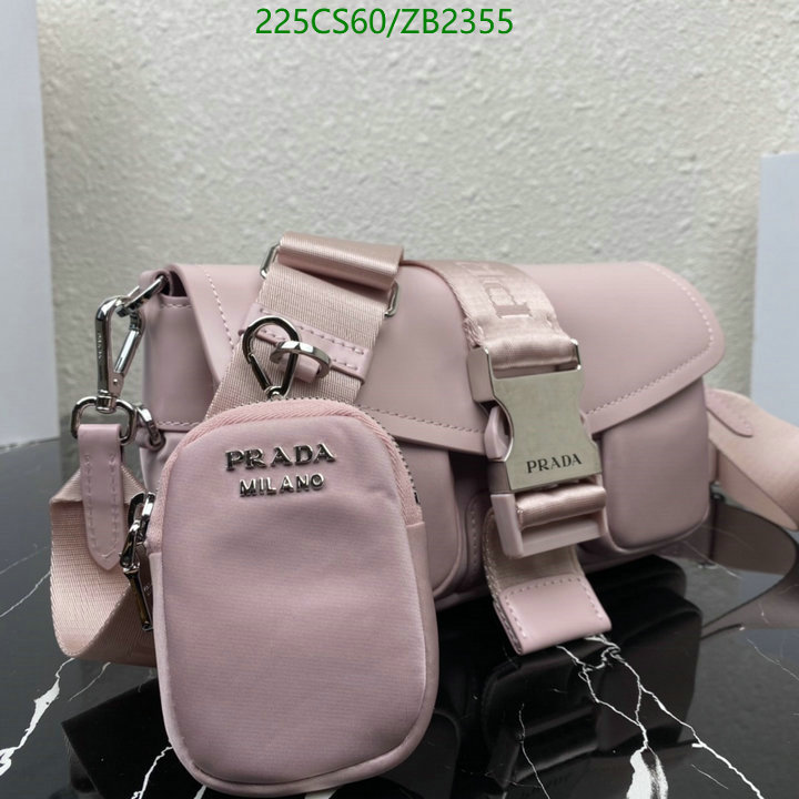 Prada Bag-(Mirror)-Diagonal-,Code: ZB2355,$: 225USD