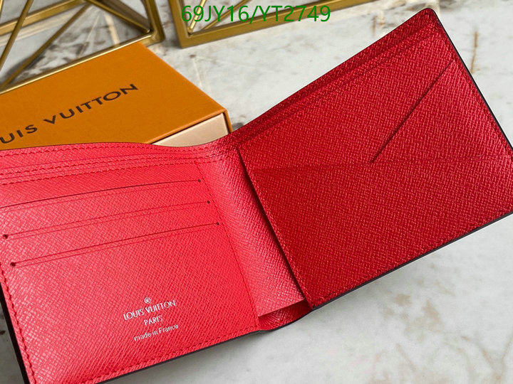 LV Bags-(Mirror)-Wallet-,Code: YT2749,$: 69USD