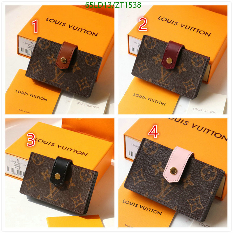 LV Bags-(Mirror)-Wallet-,Code: ZT1538,$: 65USD