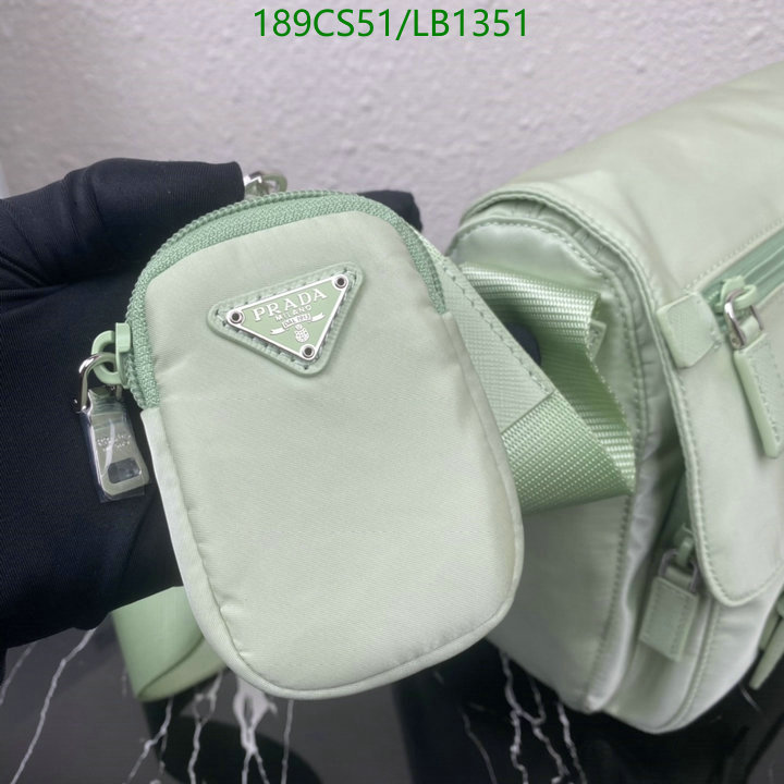 Prada Bag-(Mirror)-Diagonal-,Code: LB1351,$: 189USD