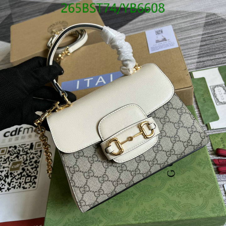 Gucci Bag-(Mirror)-Horsebit-,Code: YB6608,$: 265USD