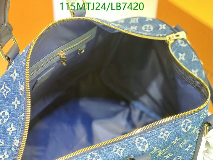 LV Bags-(4A)-Keepall BandouliRe 45-50-,Code: LB7420,$: 115USD