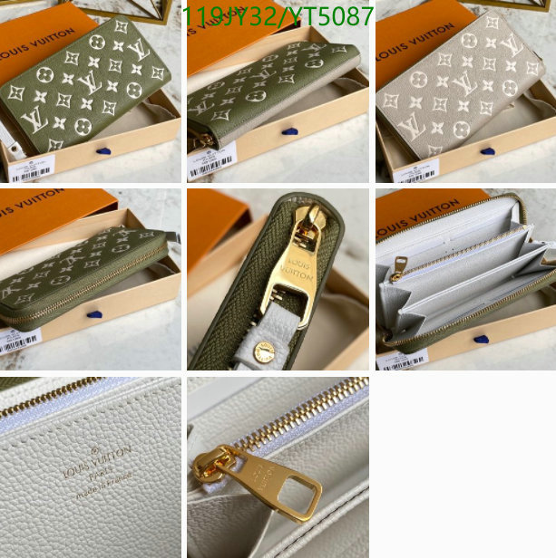 LV Bags-(Mirror)-Wallet-,Code: YT5087,$: 119USD