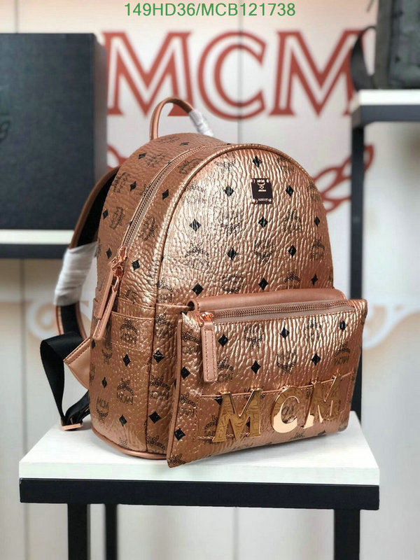 MCM Bag-(Mirror)-Backpack-,Code: MCB121738,$: 149USD