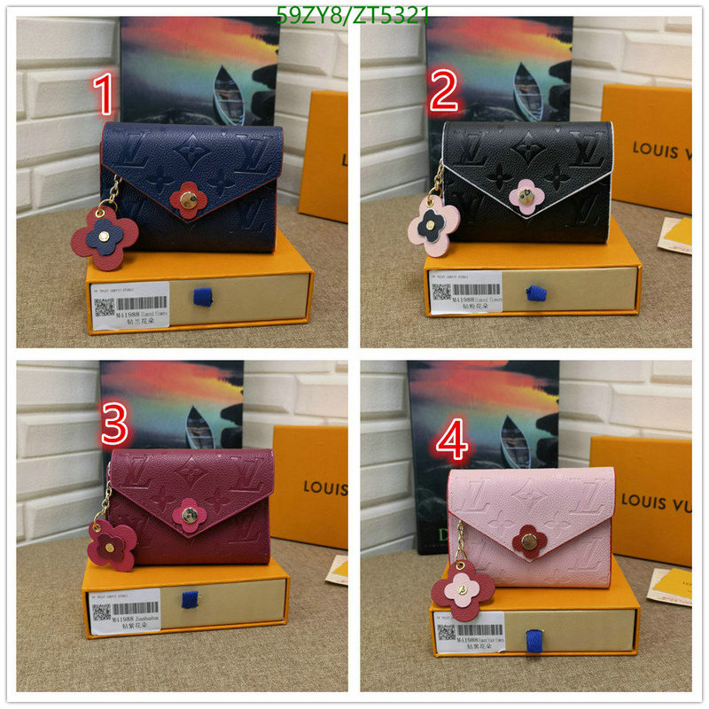 LV Bags-(4A)-Wallet-,Code: ZT5321,$: 59USD