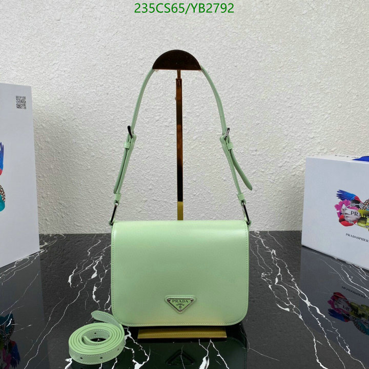 Prada Bag-(Mirror)-Diagonal-,Code: YB2792,$: 235USD