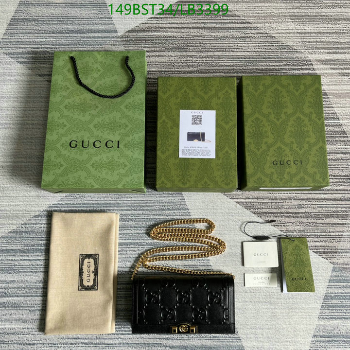 Gucci Bag-(Mirror)-Diagonal-,Code: LB3399,$: 149USD