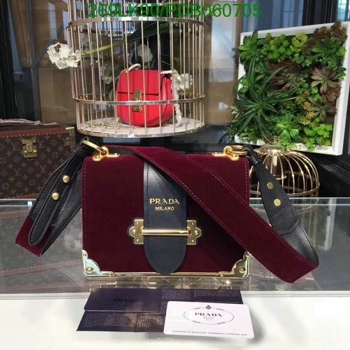 Prada Bag-(Mirror)-Diagonal-,Code: PDB060705,$: 269USD