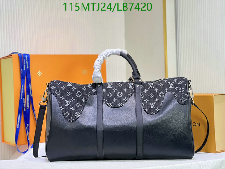 LV Bags-(4A)-Keepall BandouliRe 45-50-,Code: LB7420,$: 115USD