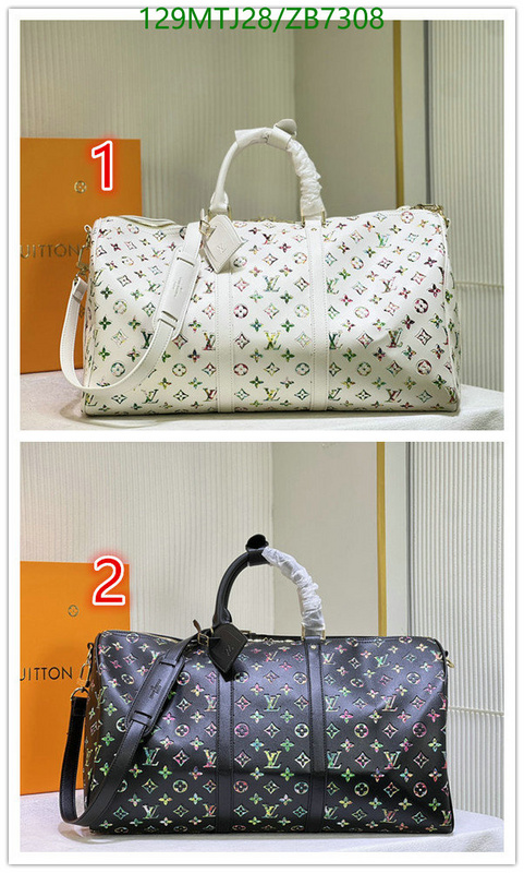 LV Bags-(4A)-Keepall BandouliRe 45-50-,Code: ZB7308,$: 129USD