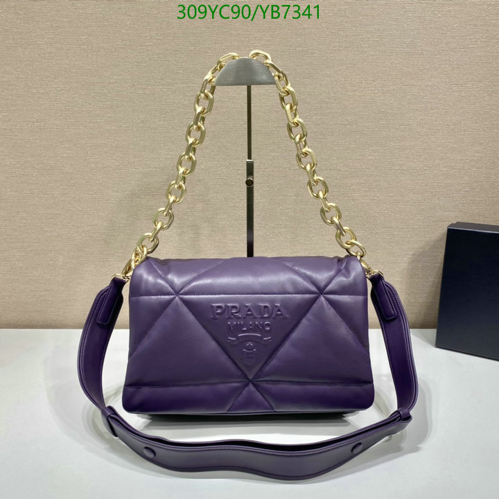 Prada Bag-(Mirror)-Diagonal-,Code: YB7341,$: 309USD