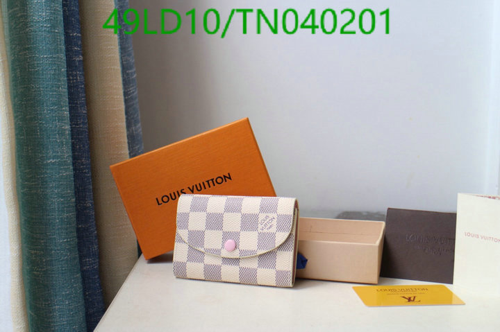 LV Bags-(Mirror)-Wallet-,Code: TN040201,$: 49USD