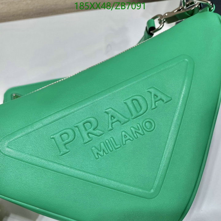 Prada Bag-(Mirror)-Triangle,Code: ZB7091,$: 185USD