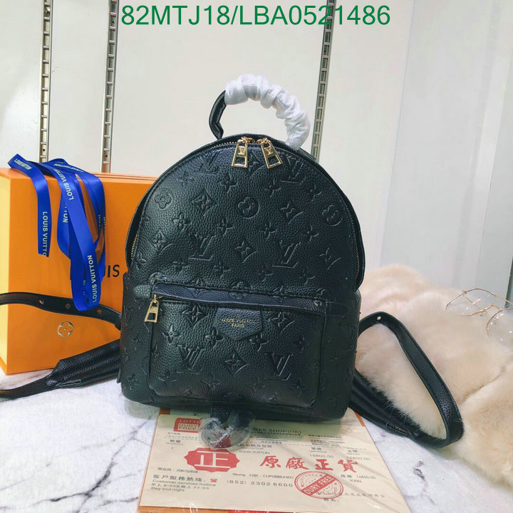 LV Bags-(4A)-Backpack-,Code:LBA0521486,$: 82USD