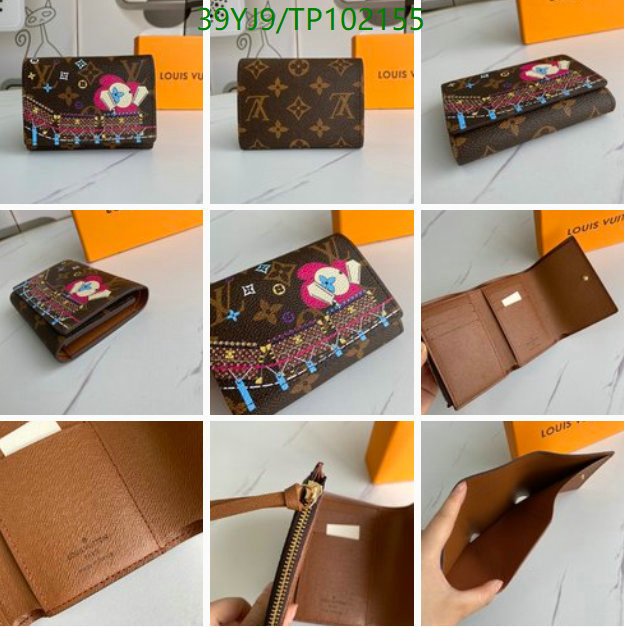 LV Bags-(4A)-Wallet-,Code: TP102155,$: 39USD