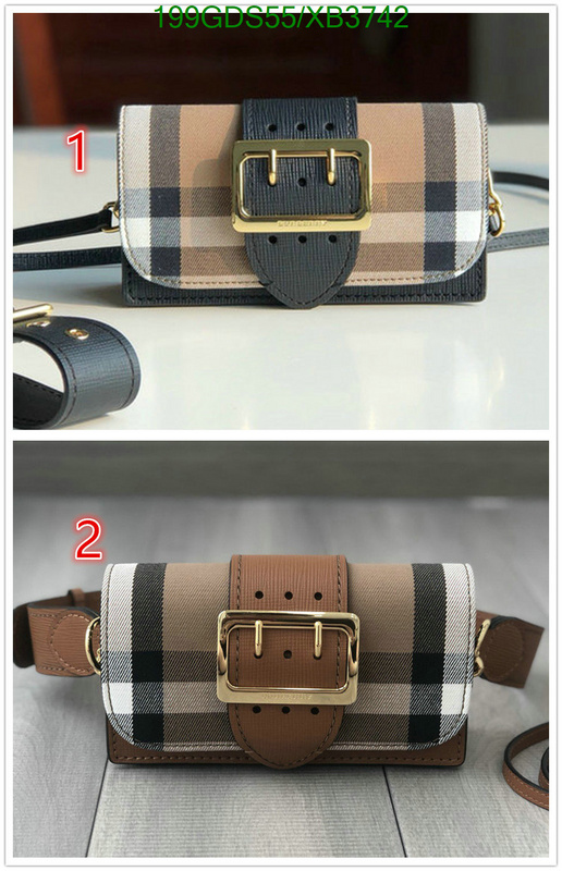 Burberry Bag-(Mirror)-Diagonal-,Code: XB3742,$: 199USD