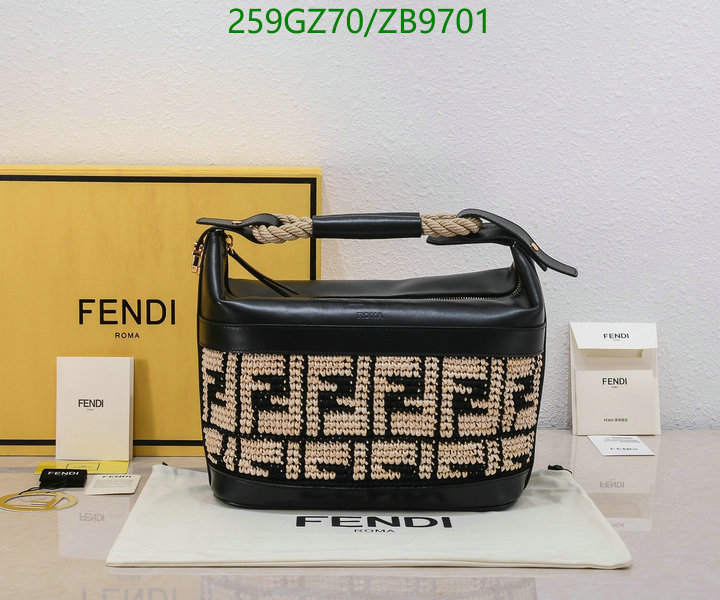 Fendi Bag-(Mirror)-Handbag-,Code: ZB9701,$: 259USD