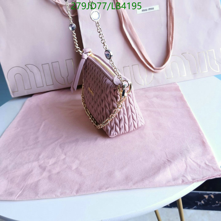 Miu Miu Bag-(Mirror)-Diagonal-,Code: LB4195,$: 279USD