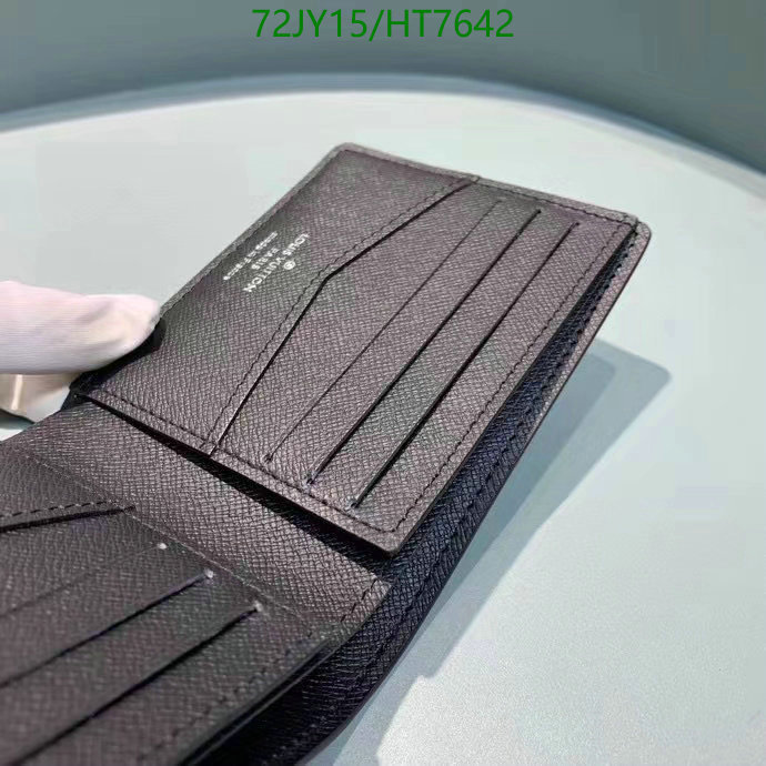 LV Bags-(Mirror)-Wallet-,Code: HT7642,$: 72USD