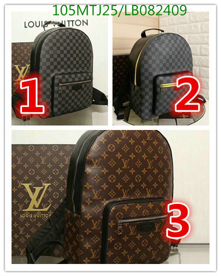 LV Bags-(4A)-Backpack-,Code: LB082409,$:105USD