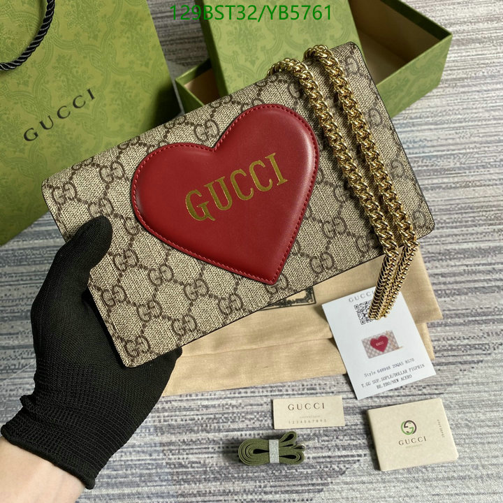 Gucci Bag-(Mirror)-Diagonal-,Code: YB5761,$: 129USD