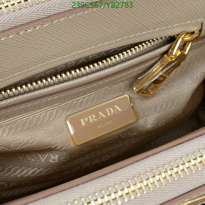 Prada Bag-(Mirror)-Handbag-,Code: YB2783,$: 239USD