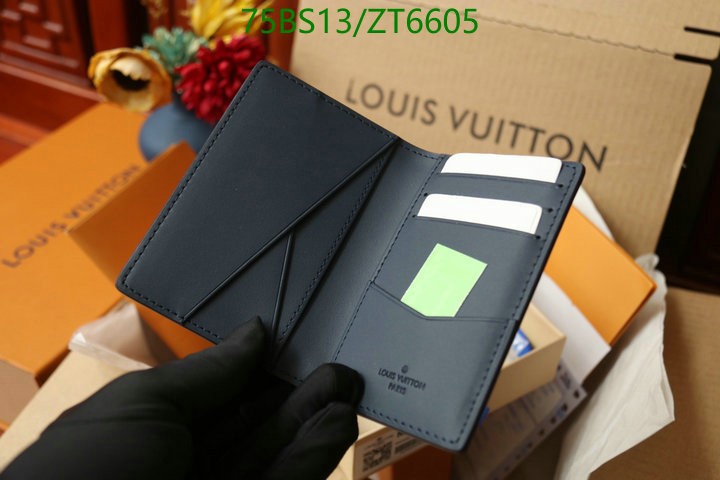 LV Bags-(Mirror)-Wallet-,Code: ZT6605,$: 75USD