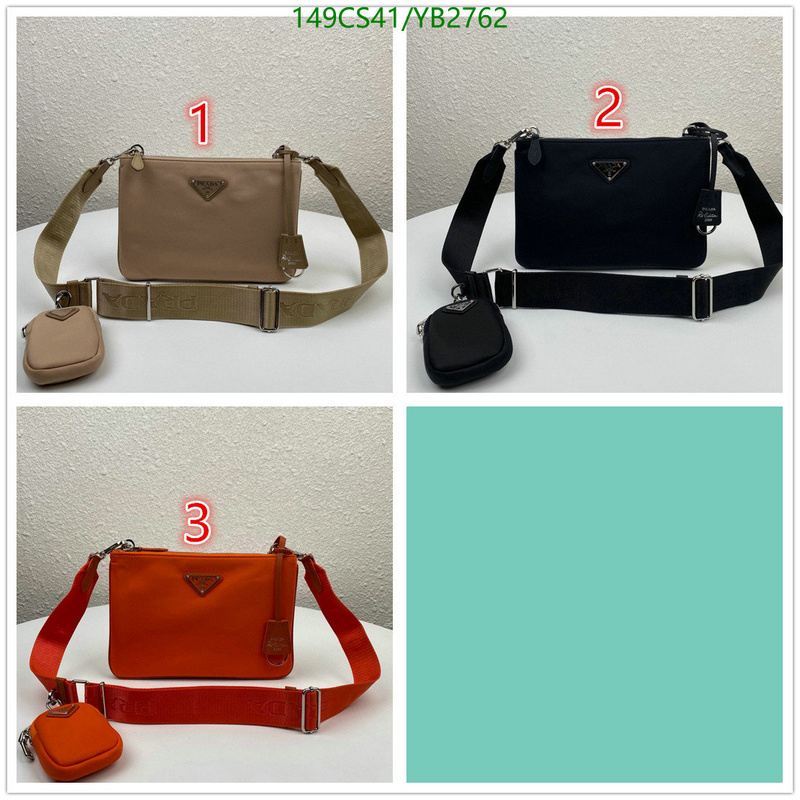 Prada Bag-(Mirror)-Diagonal-,Code: YB2762,$: 149USD