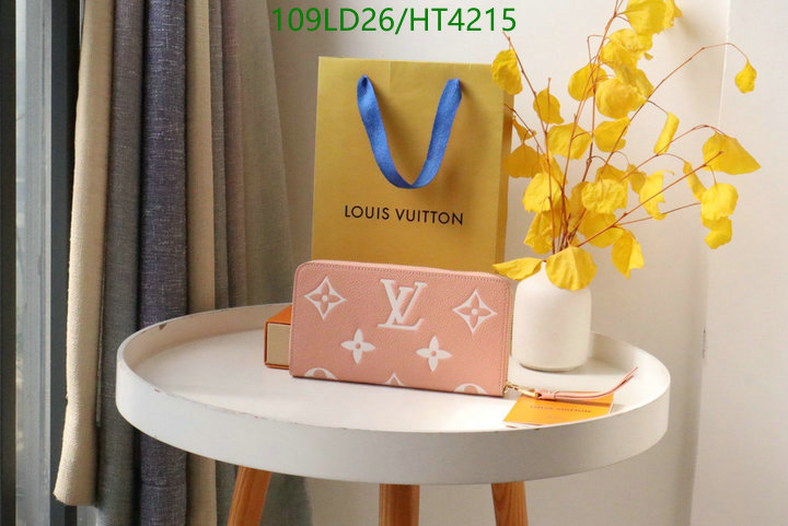 LV Bags-(Mirror)-Wallet-,Code: HT4215,$: 109USD