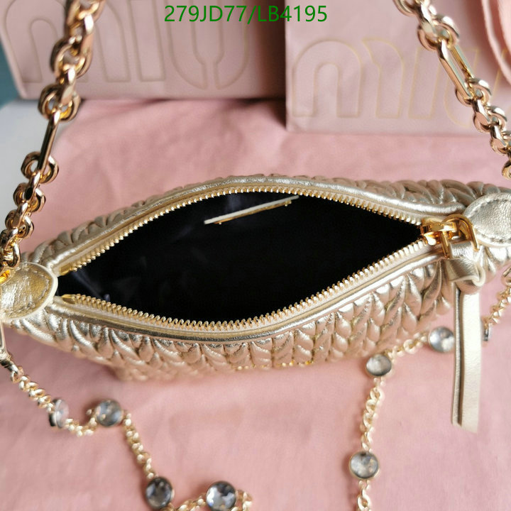 Miu Miu Bag-(Mirror)-Diagonal-,Code: LB4195,$: 279USD