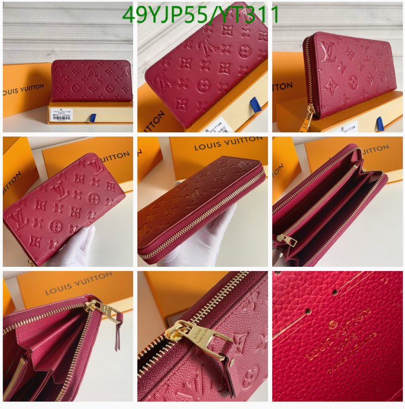 LV Bags-(4A)-Wallet-,Code: YT311,$: 49USD