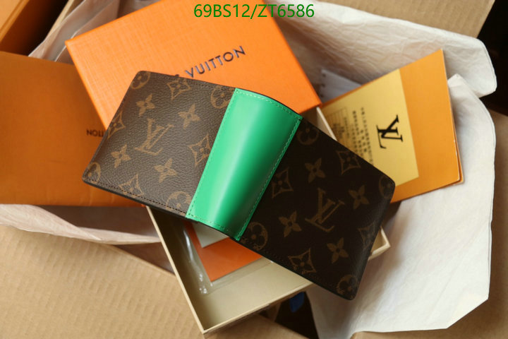 LV Bags-(Mirror)-Wallet-,Code: ZT6586,$: 69USD