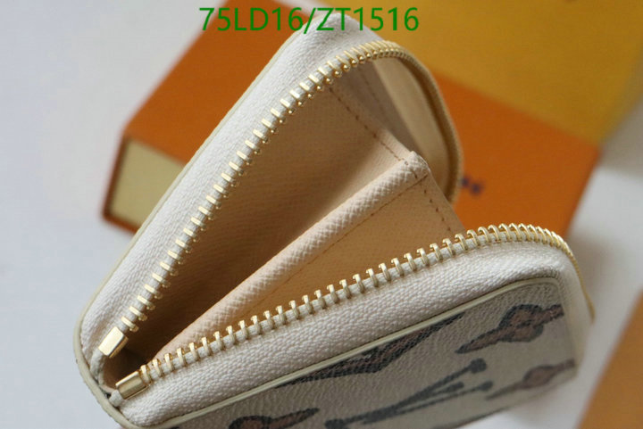 LV Bags-(Mirror)-Wallet-,Code: ZT1516,$: 75USD